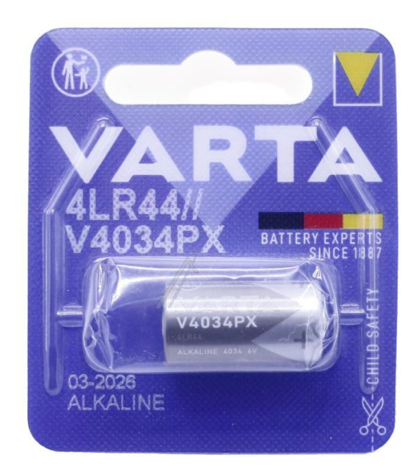 4LR44 V4034PX 6,0V-100MAH ALKALINE BATTERIJ VARTA,  1 OP BLISTER