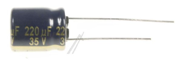 220UF-35V EEUFC1V221 ELCO RADIAAL 105° 10X12,5MM. RM=5,0MM. -ROHS-
