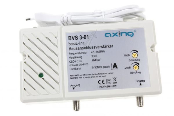 BVS 3-01 BVS00301 NAVERSTERKER 30DB MET PASSIEF RETOURKANAAL 5-30MHZ.