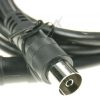 COAX-AANSLUITKABEL STEKER/ CONTRA CLASS:A,  ZWART 1,5MTR.
