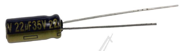 22UF-35V EEUFC1V220 ELCO RADIAAL 105° 5X11MM. RM=2,0MM. -ROHS-
