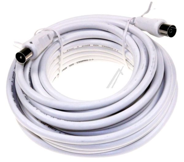 COAX-AANSLUITKABEL STEKER/ CONTRA CLASS:A,  WIT 7,5MTR.