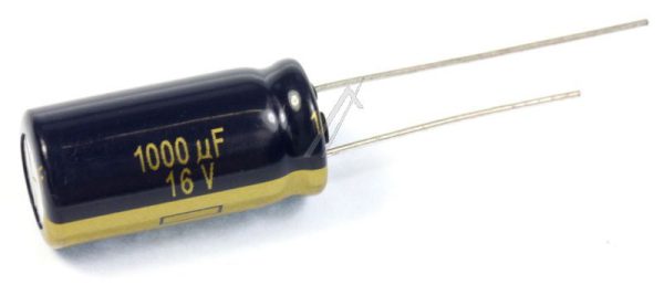 1000UF-16V EEUFC1C102S ELCO RADIAAL 105° 10X20MM. RM=5,0MM. -ROHS-