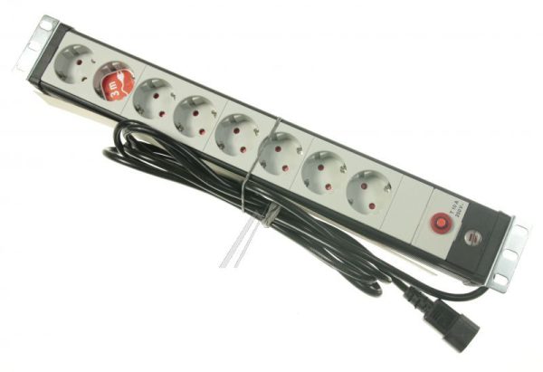 1156057128 PREMIUM-LINE 19" TAFELCONTACTDOOS 8-VOUDIG MET APPARATENSTEKER