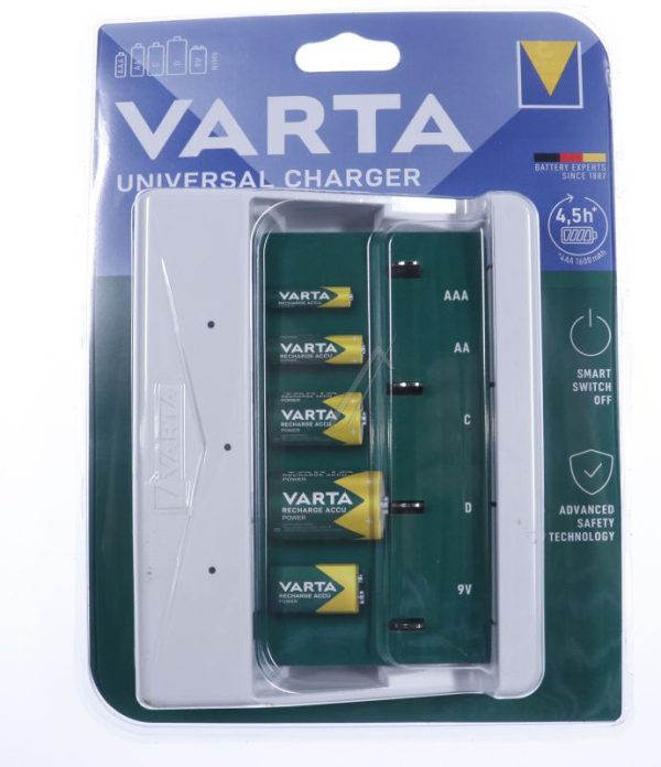 57658 101 401 UNIVERSELE LADER,  LAADT 2/ 4 AA,  AAA,  C,  D,  0F 1 X 9,0V NIMH ACCU