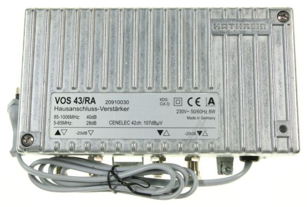 VOS 43/ RA 20910030 HAUSANSCHLUSS-VERSTÄRKER 5-65/ 85-1006 MHZ