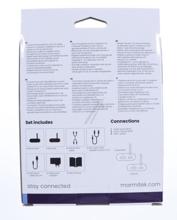 AUDIO ANYWHERE 630 08416 DRAADLOOS AUDIO TRANSMITTER /  RECEIVER SET