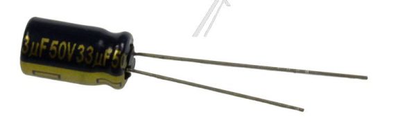 33UF-50V EEUFC1H330 ELCO RADIAAL 105° 6,3X11,2MM. RM=2,5MM. -ROHS-