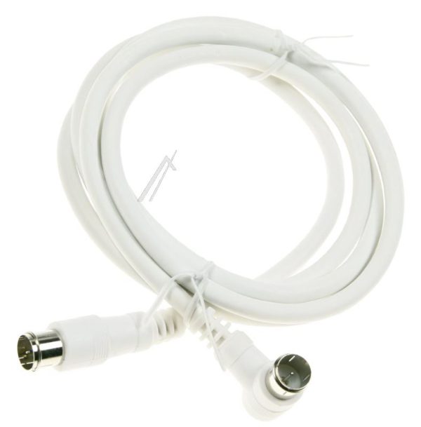 F-QUICK-AANSLUITKABEL STEKER RECHT/ STEKER 90° CLASS:A,  WIT 1,5MTR.