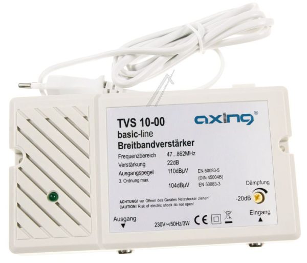 TVS 10-00 TVS01000 BREITBANDVERSTÄRKER,  KABELTAUGLICH - FÜR KL. BK- UND TERR. N