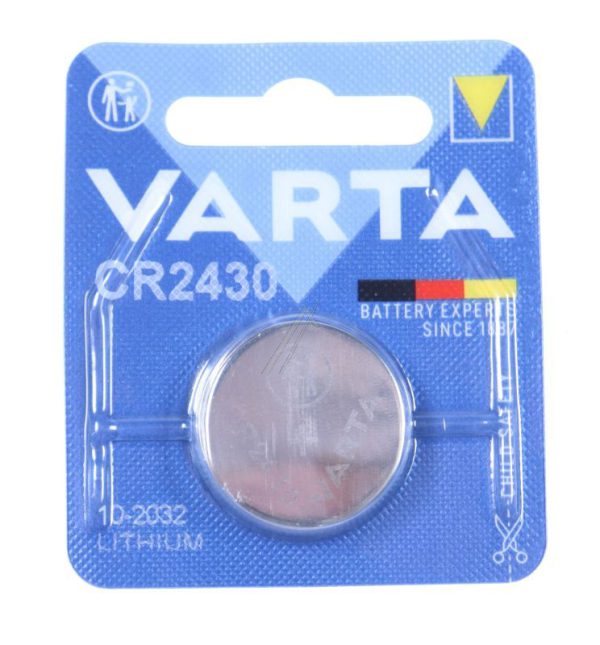 CR2430 6430101401 3,0V-280MAH LITHIUM KNOOPCEL 24,5 X 3,0MM.  geschikt voor VARTA