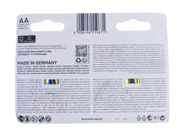 LR6 4906121482 1,5V ALKALINE MIGNON VARTA BATTERIJEN 12 PER BLISTER