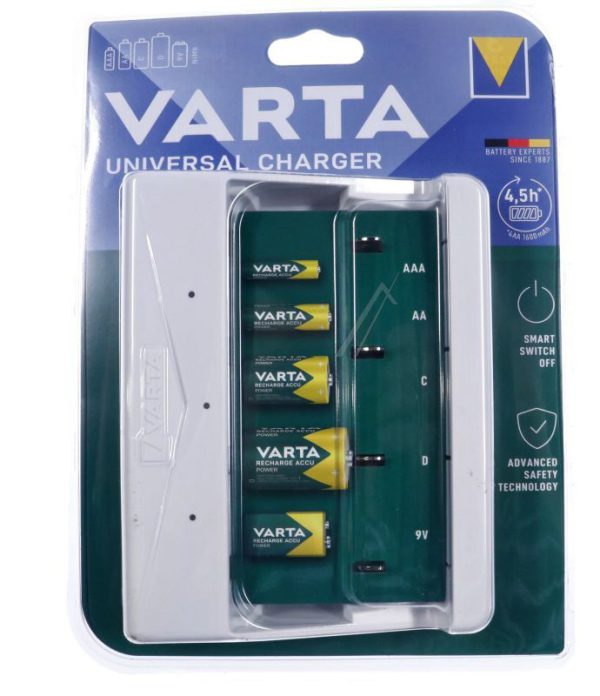 57658 101 401 UNIVERSELE LADER,  LAADT 2/ 4 AA,  AAA,  C,  D,  0F 1 X 9,0V NIMH ACCU