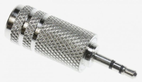 2,5MM-JACKSTEKER / 3,5MM-JACK-CONTRA STEREO,  METAAL