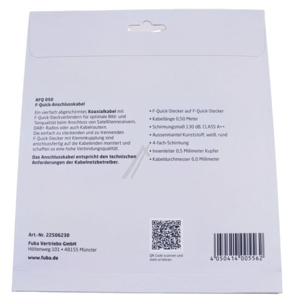 AFQ050 22506230 F-QUICK COAXKABEL 0,5 M
