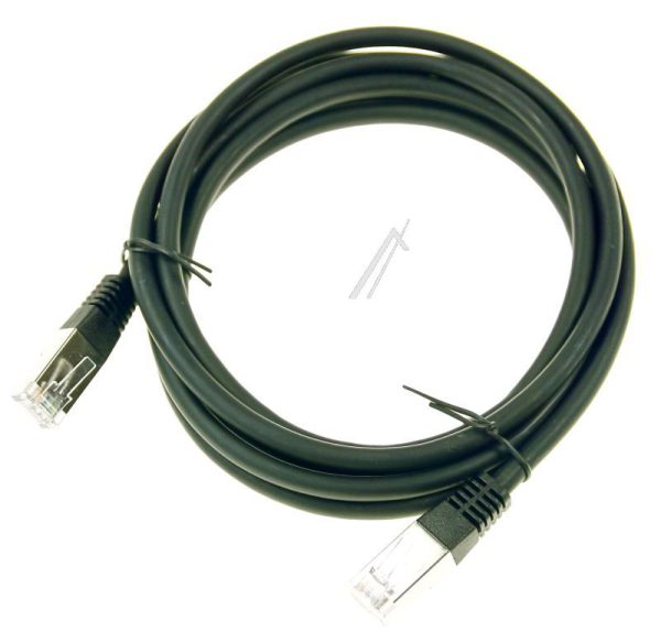 PATCHKABEL CAT6, RJ45, S/ FTP (PIMF),  ZWART,  2M,  LSOH
