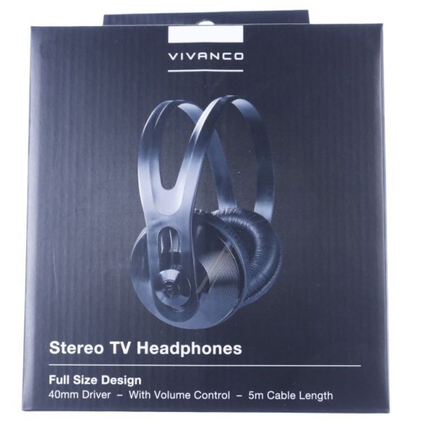 SR 97 TV 36503 STEREO TV HOOFDTELEFOON,  5M KABEL,  ZWART