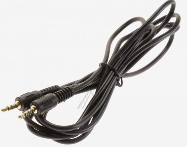 JACK-KABEL 4-POL. STEKER /  STEKER,  VERGULD 2,0MTR.