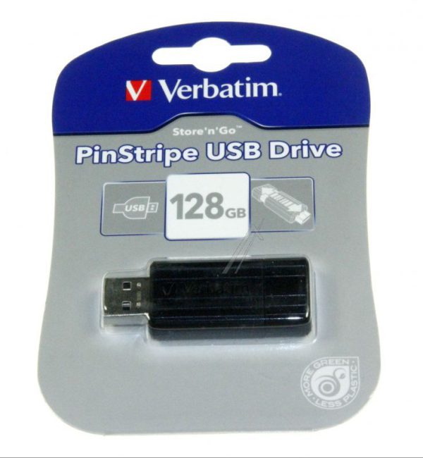 49071 USB DRIVE 2.0 PINSTRIPE 128GB ZWART