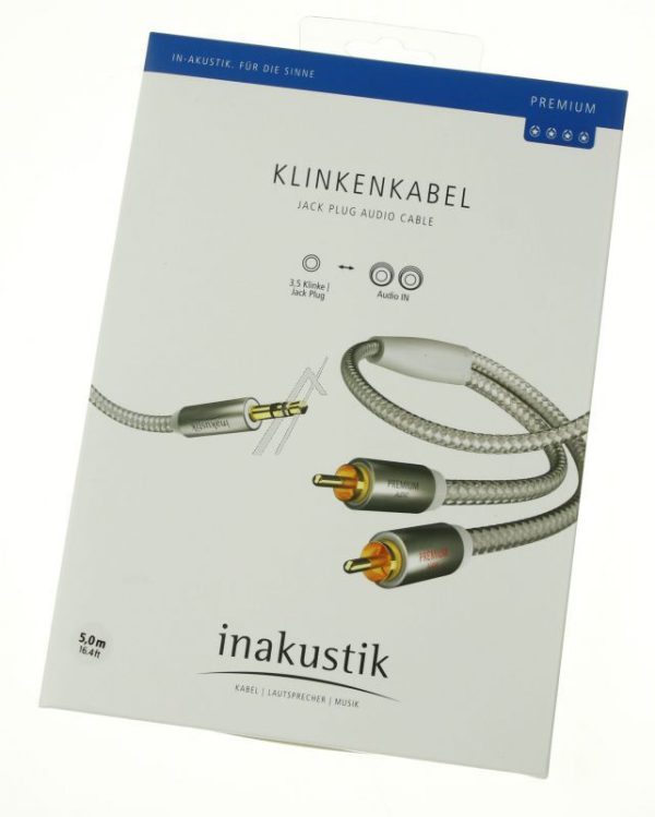 00410005 PREMIUM II MP3 3,5 JACK STEKKER /  2X CINCH STEKKER 5,0M