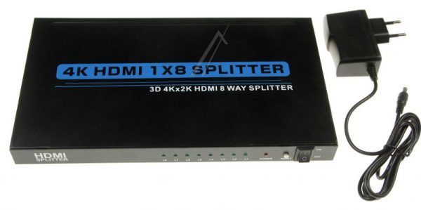 HDMI1.3 SPLITTER,  1X HDMI-IN /  8X HDMI-UIT,  INCL. NETADAPTER