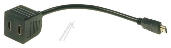 HDMI-ADAPTER 19 POL.ST./ 2X HDMI-CONTRA 19 POL. 0,20MTR.