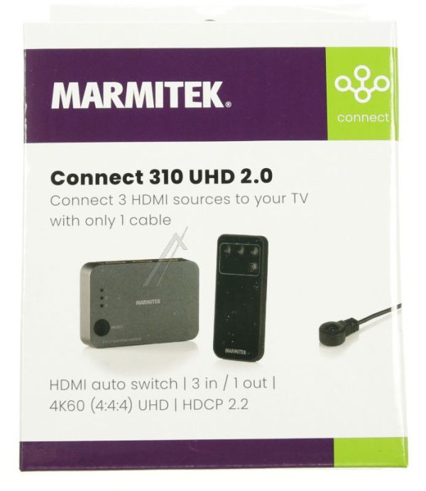 CONNECT 310 UHD 2.0 25008365 HDMI AUTO-SWITCH | 3 IN /  1 UIT 4K60 (4:4:4) UHD | HDCP 2.2