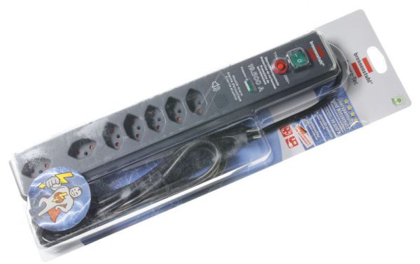 SECURE-TEC 1159542376 19.500A ÜBERSPANNUNGSSCHUTZ-STECKDOSENL. AKUSTIK 7-FACH *CH*