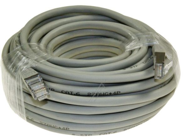 PATCHKABEL CAT6, RJ45, S/ FTP (PIMF),  GRIJS,  15M,  LSOH