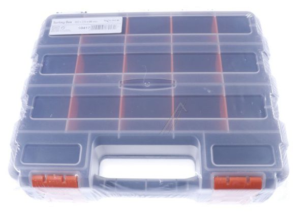 18417 SORTIMENTSBOX MIT 34 FÄCHERN 320X270X80MM ORANGE/ SCHWARZ