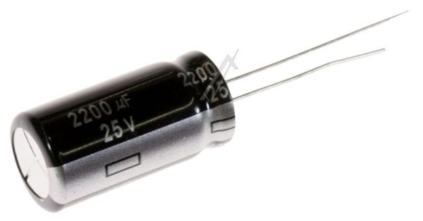 2200UF-25V ECA1EHG222 ELCO RADIAAL 105° 12,5X25MM. RM=5,0MM. -ROHS-
