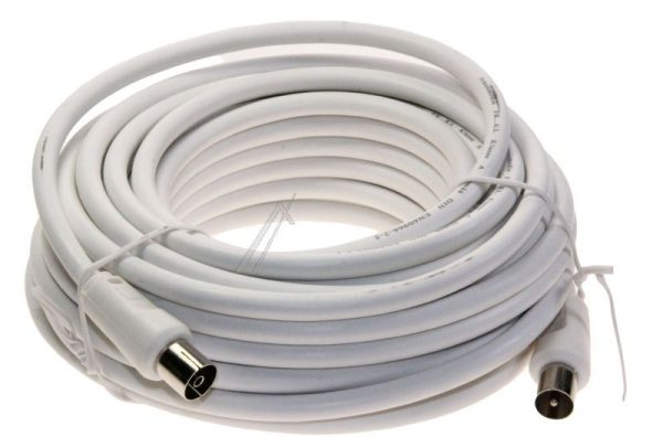 COAX-AANSLUITKABEL STEKER/ CONTRA CLASS:A,  WIT 10 MTR.