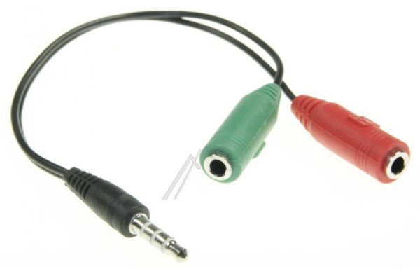 JACK-ST 3,5MM 4-PIN /  2 X JACK-CONTRA 3,5MM 3-PIN