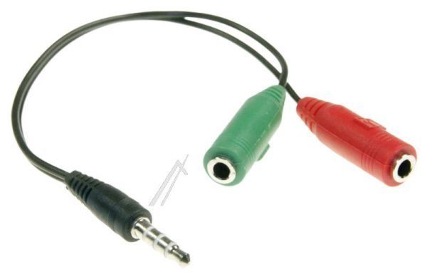 JACK-ST 3,5MM 4-PIN /  2 X JACK-CONTRA 3,5MM 3-PIN