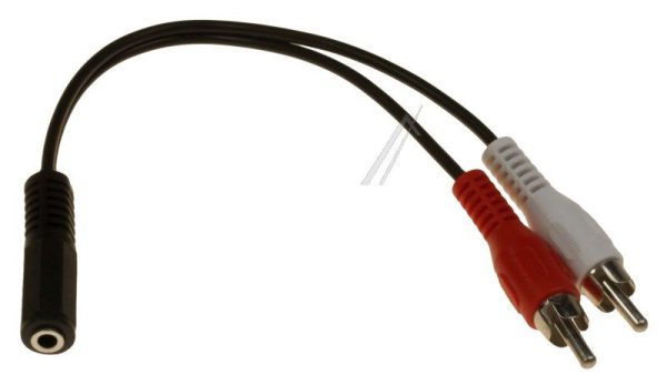 2XCINCH-ST./ JACK-CONTRA 3,5MM.STEREO 20CM.