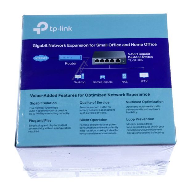 TL-SG105 GIGABIT UTP ETHERNET DESKTOP SWITCH,  5 POORT