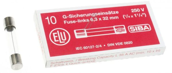 20A-F US ZEKERING SNEL 6,3X32MM. INH:10 ST.