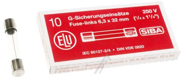 20A-F US ZEKERING SNEL 6,3X32MM. INH:10 ST.