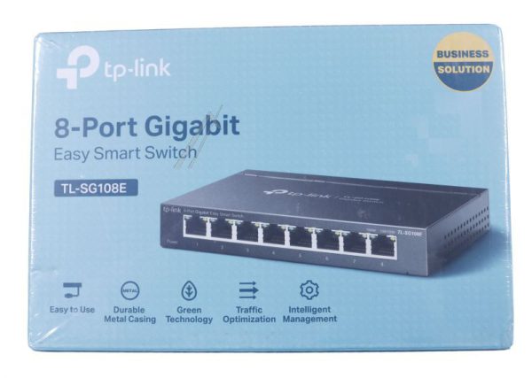 TL-SG108E GIGABIT ETHERNET SWITCH,  8 POORT,  DESKTOP