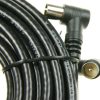 COAX-AANSLUITKABEL STEKER 90°/  CONTRA 90° CLASS:A,  ZWART 10 MTR.