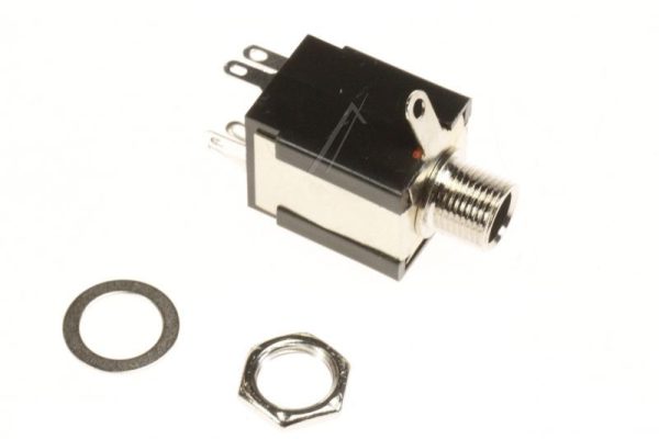 KB-STEREO-6,35MM MET SCHAKELAAR  PLASTIKBEHUIZING
