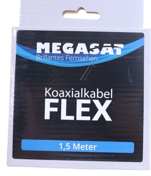 100221 MEGASAT FLEXIBELE COAXKABEL 1,5M MIT 2 F-STEKERS