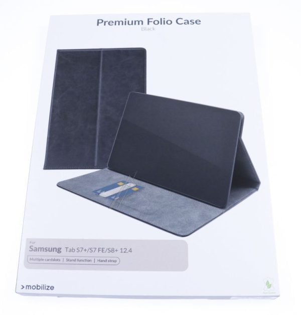 26513 geschikt voor MOBILIZE PREMIUM FOLIO CASE SAMSUNG GALAXY TAB S7  12.4 ZWART