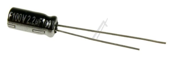 2,2UF-100V ECA2AHG2R2 ELCO RADIAAL 105° 5X11MM. RM=2,0MM. -ROHS-