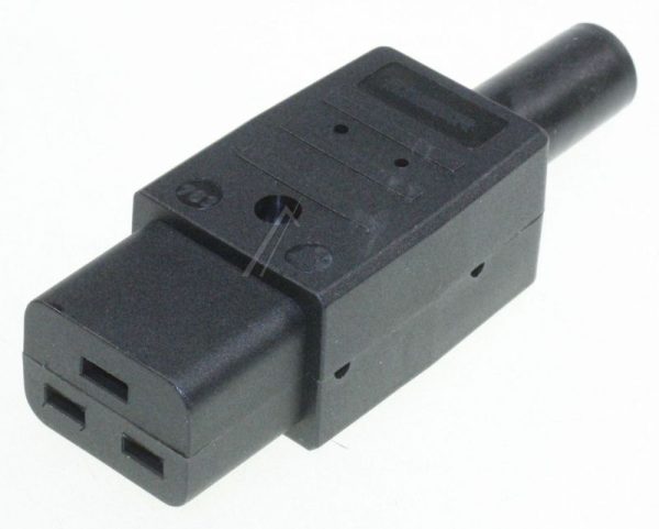 915.174 KALTGERÄTEKUPPLUNG GERADE SCHWARZ 16A,  250V,70°C