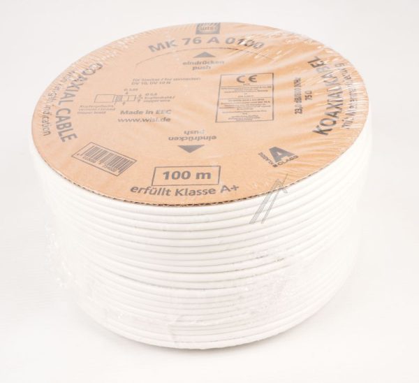 MK 76 A 0100 75402 KOAXIALKABEL,  Ø5MM,  75OHM,  ECA LÄNGE 100M