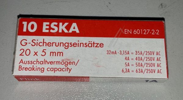1,0A-F 520.617 ZEKERING SNEL,  5X20MM.,  INH:10 ST. ROHS-CONFORM