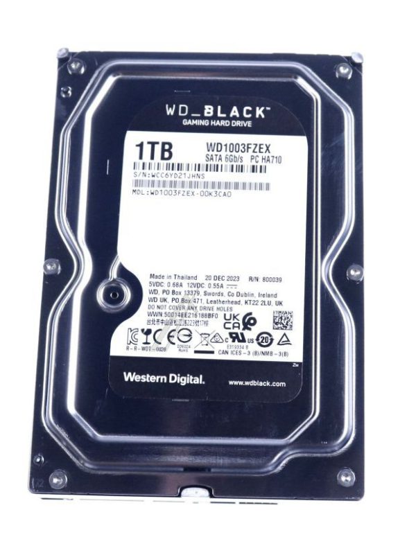 WD BLACK™ WD1003FZEX 1TB HDD 3,5" SATA-6GB/ S 64MB -WESTERN DIGITAL-