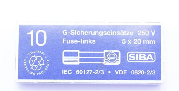 0,063A-T ZEKERING TRAAG 5X20MM.,  INH:10 ST.