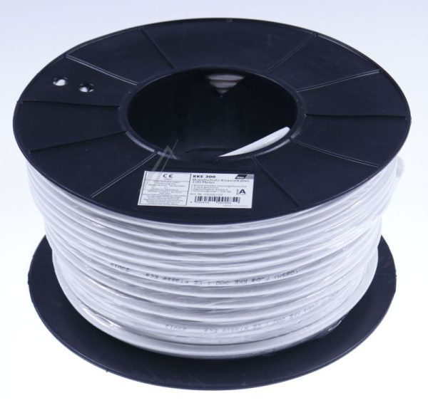 KKE300 29201210 COAXIALKABEL WIT 100MTR OP ROL - BRANDKLASSE E